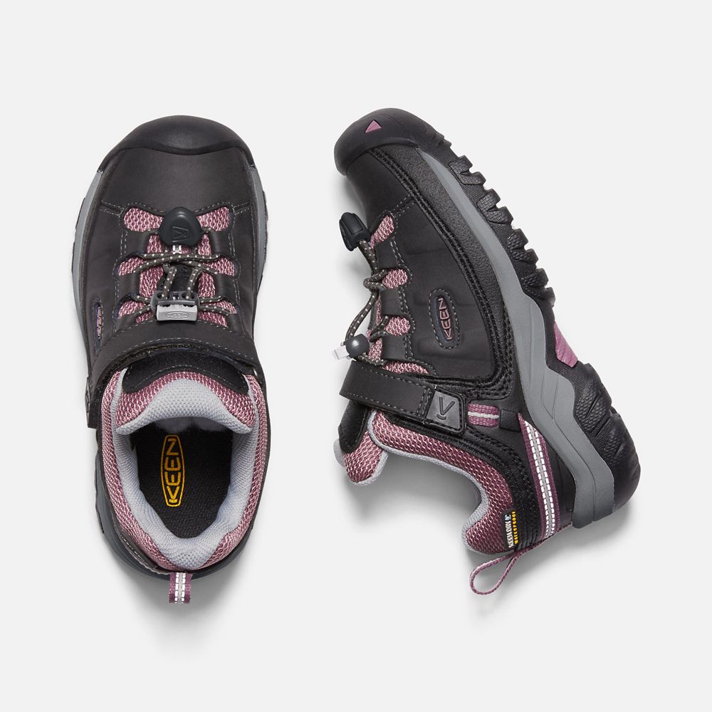 Keen Outdoor Ayakkabı Çocuk Siyah/Pembe - Targhee Waterproof - Türkiye EYDB73941